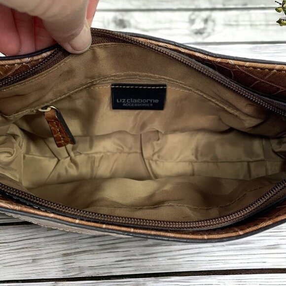 Liz Claiborne Tan and Brown Hobo Bag - Picture 3 of 10